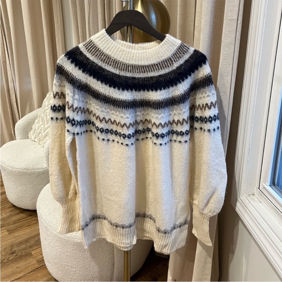 J Crew Fair Isle Puff Sleeve Sweater - Picture 5 of 7